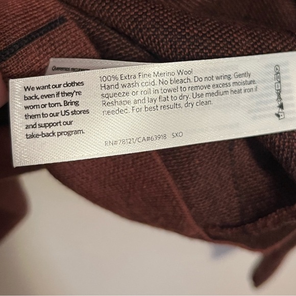 Eileen Fisher Brownstone Bateau Box Top Extra Fine Merino Wool Sweater NWT - Picture 6 of 12